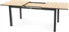 A table with a slatted top, extended to show its full length, against a white background. Produktbild-Vorschau