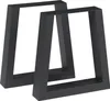 Two black metal table legs are shown against a white background. Anteprima dell’immagine prodotto