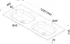 doporro Lavabo da Incasso 120 cm Doppia Vasca in Anteprima dell’immagine prodotto 7
