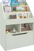 HOMCOM Kinder-Bücherregal aus Holz mit 3 Fächern, 2 Würfeln Produktbild-Vorschau 1