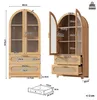 STILVORA Vitrine mit Montmartre-Bogen und 2 Schubladen, Produktbild-Vorschau 4