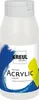 A bottle of white acrylic paint with blue and yellow brush strokes on the label. Náhľad obrázku produktu