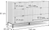 Sideboard  Vicco Eliza Weiß 42 x 81 cm mit 7 Schubladen, Produktbild-Vorschau 3