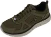 A single olive-colored Skechers sneaker is shown from a side-angle on a white background. Produktbild-Vorschau