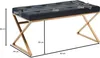 FineBuy Panca imbottita 90 cm Velluto Nero - Panca Anteprima dell’immagine prodotto 3
