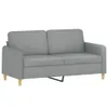 vidaXL 2-Sitzer-Sofa Hellgrau 140 cm Stoff Produktbild-Vorschau 1