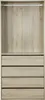 An empty closet with a hanging rod and four drawers. Anteprima dell’immagine prodotto