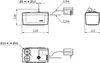 Technical drawing with dimensions of a condensate pump. Náhľad obrázku produktu