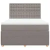 Eleganten-Stil Boxspringbett mit Matratze Taupe 160x200 cm Produktbild-Vorschau 5