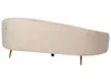 BELIANI Sofa Hellbeige Samt 2-Sitzer Oval Gebogen Dicke Produktbild-Vorschau 4