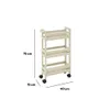A 3-tier rolling cart with dimensions indicated. Náhľad obrázku produktu