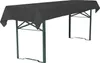 A dark gray tablecloth is draped over a green metal folding table, commonly known as a beer tent set. Produktbild-Vorschau