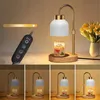 A candle warmer lamp with a remote control and multiple brightness settings shown in a collage. Náhled obrázku produktu