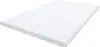 A white mattress topper with a wavy pattern is shown from a diagonal angle against a white background. Produktbild-Vorschau