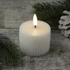 LED Mini Kerze THEA - mit Rillen - Echtwachs - 3D Flamme - Produktbild-Vorschau 7