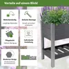 Hochbeet mit Ablage 79x46x74 cm 65 Liter Holzoptik robust Produktbild-Vorschau 7