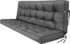 A gray tufted cushion set for a bench or swing. Produktbild-Vorschau