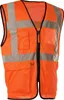 Gilet Haute visibilité Orange Multi-poches SINGER - T.M - Voir les images du produit 1