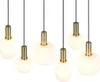 Lampada a sospensione DIVA bianco-nero-ottone 6xE27x10W Anteprima dell’immagine prodotto 3