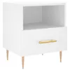 vidaXL Stolik nocny biały 40x35x47,5 cm materiał Podgląd zdjęcia produktu 2