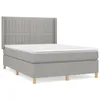 Boxspringbett mit Matratze Hellgrau 140x200 cm Stoff Produktbild-Vorschau 1