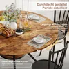 INONEFT, mesa de comedor de 120x79 cm, mesa redonda para Vista previa de la imagen del producto 7