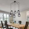 Hängeleuchte, 6-Flammig, Gitter, schwarz, 75 cm Produktbild-Vorschau 11