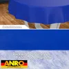 Tischdecke Textil-Optik UNI Blau Rund 120cm Schnittkante Produktbild-Vorschau 2