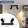 ZMH reflektor sufitowy 2 płomienie czarny reflektor Podgląd zdjęcia produktu 2