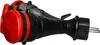 A black and red power splitter with a European plug. Anteprima dell’immagine prodotto