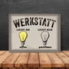 Öffnungszeiten Metallschild XL in 21x28 cm mit Spruch Produktbild-Vorschau 4