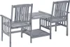 vidaXL Gartenstühle mit Teetisch 159x61x92 cm Massivholz Produktbild-Vorschau 3