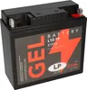 A black battery with a prominent label. Produktbild-Vorschau