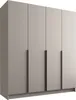 A minimalist wardrobe with four doors and black handles. Náhľad obrázku produktu