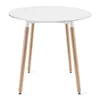 Tavolo da pranzo rotondo bianco KAMI 80x80 cm Anteprima dell’immagine prodotto 3