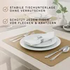 Platzset 6er Set Kunstleder abwaschbar, Wendbares Tischset Produktbild-Vorschau 4