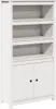 vidaXL Highboard White 80x35x154 cm Masivní borovicové Náhled obrázku produktu 2