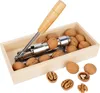 Relaxdays Retro Nussknacker, Holz, Metall, Produktbild-Vorschau 1