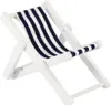 A miniature beach chair with a striped fabric seat. Produktbild-Vorschau
