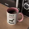 Stolze Dackel Mama Dackel an der Leine Kaffeebecher in rosa Produktbild-Vorschau 5