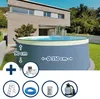 Stahlwandpool Set (6-teilig) hoch rund 350 x 90 cm, Stahl Produktbild-Vorschau 1