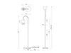 Technical drawings of two floor lamps with dimensions. Produktbild-Vorschau