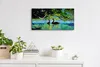 Wandbild Leinwand Bilder mit Uhr 60x30 Bemalung von Produktbild-Vorschau 3