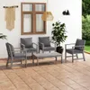 vidaXL 5-tlg. Garten-Lounge-Set mit Auflagen Massivholz Produktbild-Vorschau 2