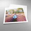Poster - Poster ohne Rahmen - Boho Heidekraut Frau - 60x60 Produktbild-Vorschau 3