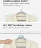 A collage showing the features of clothing hangers, with text in German. Náhľad obrázku produktu