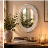 Wandspiegel Oval Bad Spiegel Romantik Badspiegel Weiß Produktbild-Vorschau 5