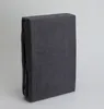 A folded dark gray fitted sheet is presented against a light gray background. Produktbild-Vorschau