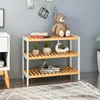 Relaxdays Regál na topánky, VxŠxH: 55 x 70 x 26 cm, bambus, Náhľad obrázku produktu 2