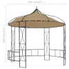 vidaXL Pavillon 300x290 cm Taupe Rund Produktbild-Vorschau 5